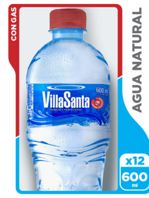 Agua VillaSanta con Gas de 600 ml. - Pack de 12