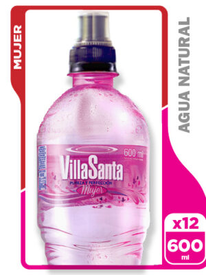 Agua VillaSanta Mujer de 600 ml. Tapa Sport - Pack de  12