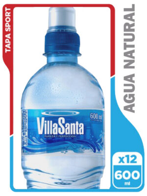 Agua VillaSanta de 600 ml. Tapa Sport - 12 Pack