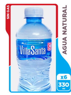 Agua VillaSanta Mini de 330 ml tapa normal - Pack de 6