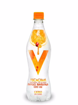 Agua Mineral con gas Viscachani Mango-Naranja 600 ml - Pack de 6
