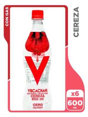 Agua Mineral con gas Viscachani Cereza 600 ml - Pack de 6